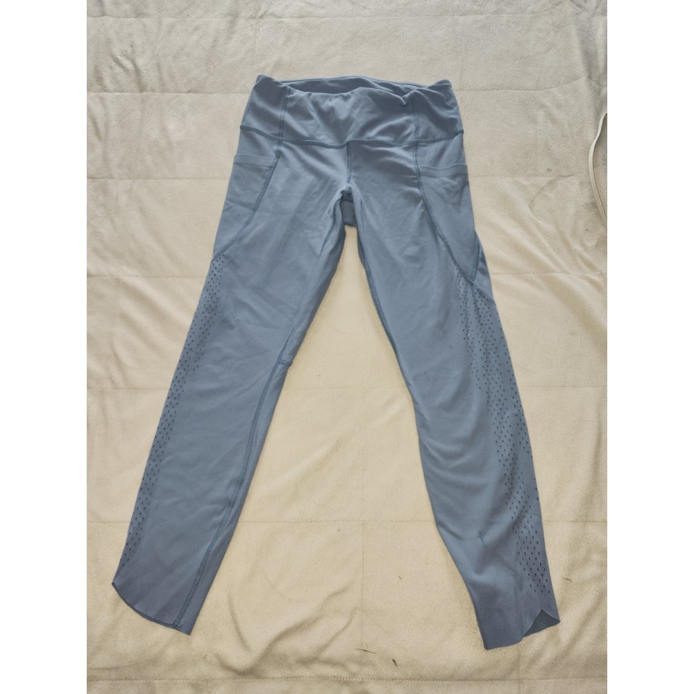 Member's Mark Women's Everyday Perforated Leggings Light Blue. Pockets. Medium